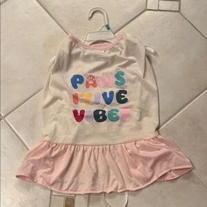 Top Paw Cream and Pink Dog Dress